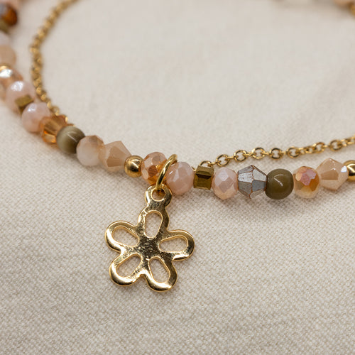 Armband „Valencia“ mit Murano und Edelstahlkette
