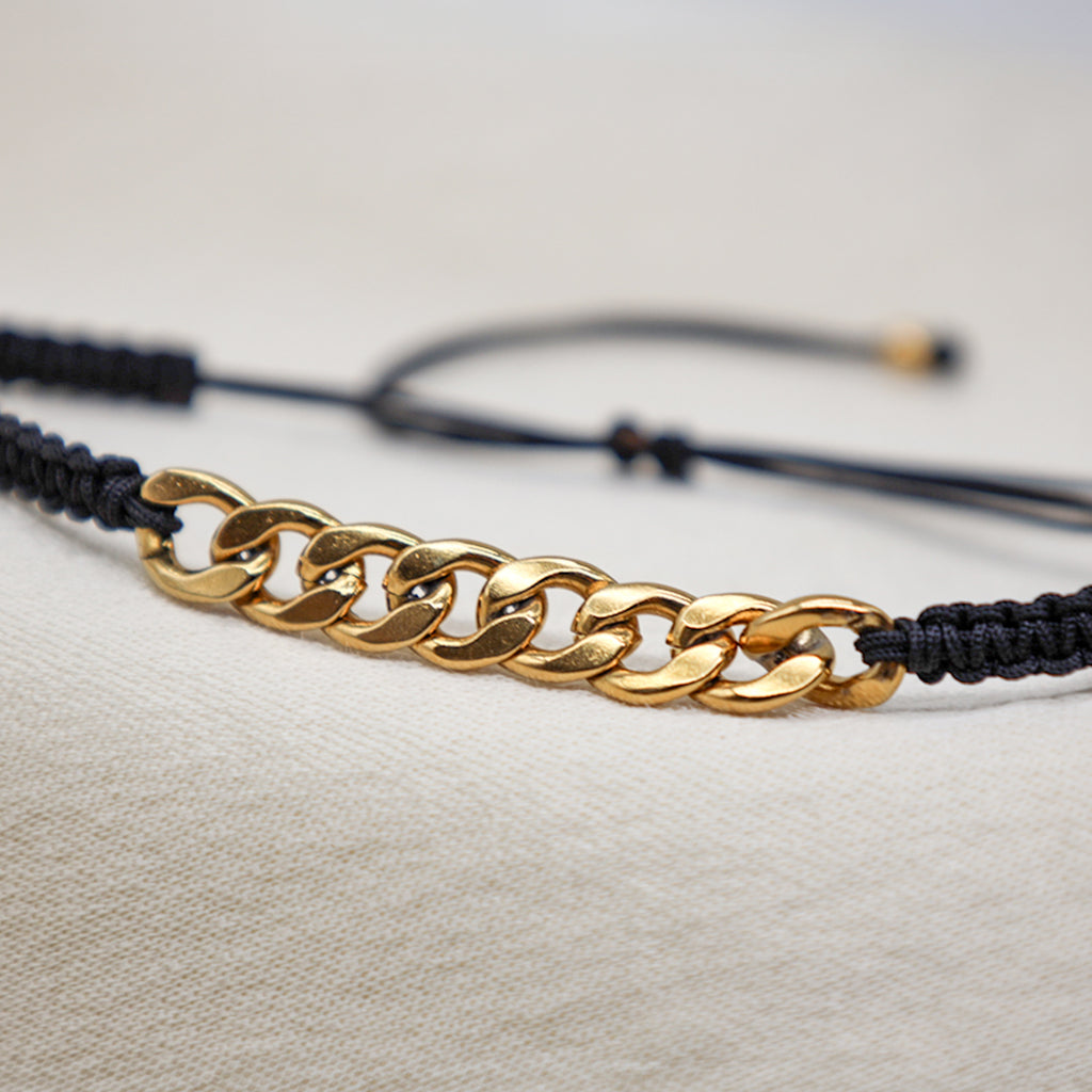Unisex-Armband „String“ mit Edelstahl-Anhänger