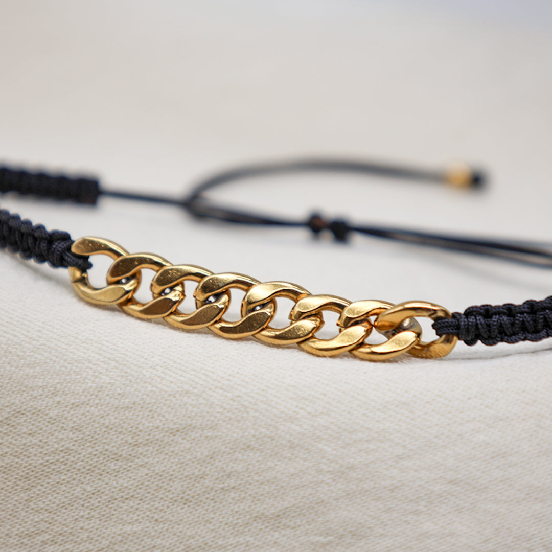 Unisex-Armband „String“ mit Edelstahl-Anhänger