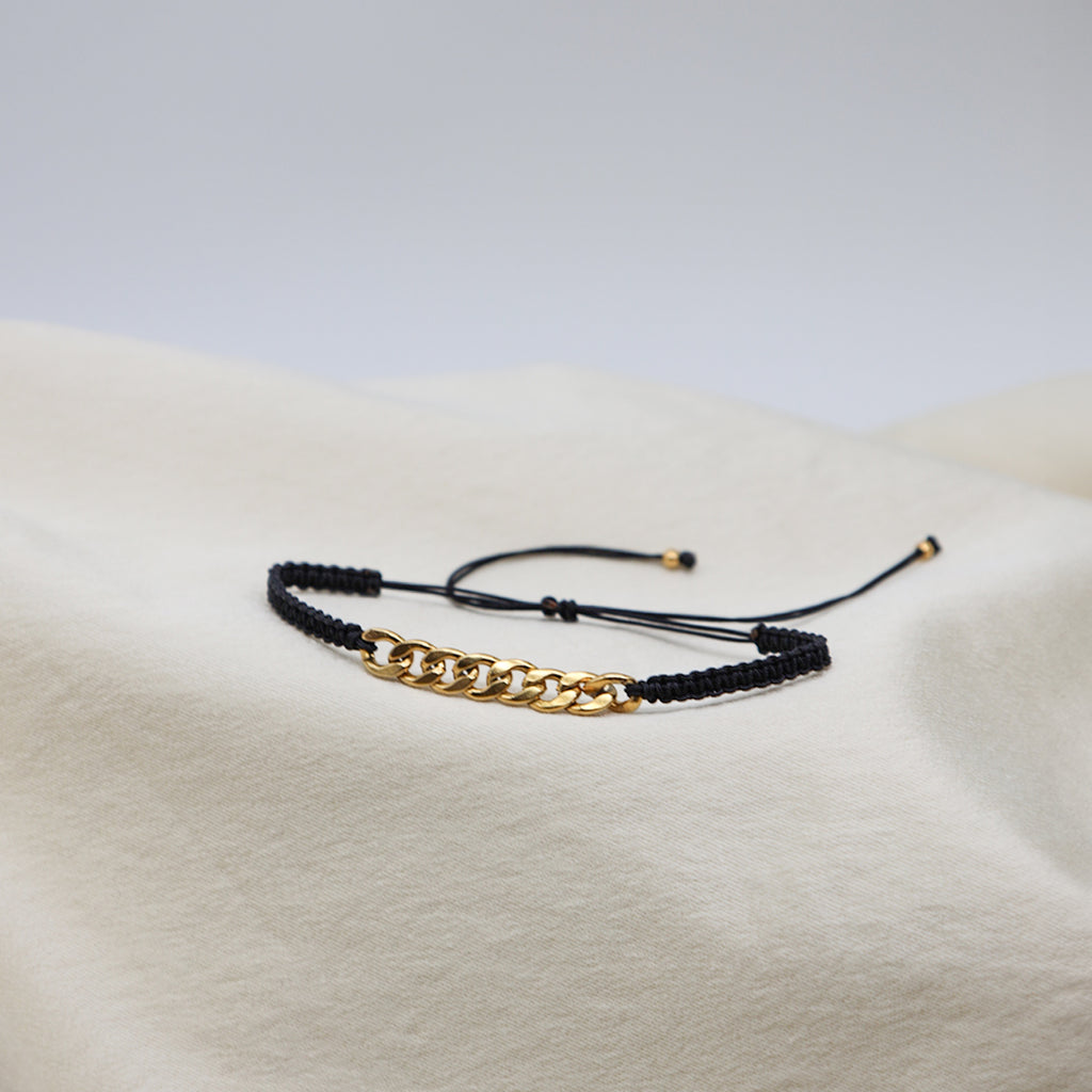 Unisex-Armband „String“ mit Edelstahl-Anhänger