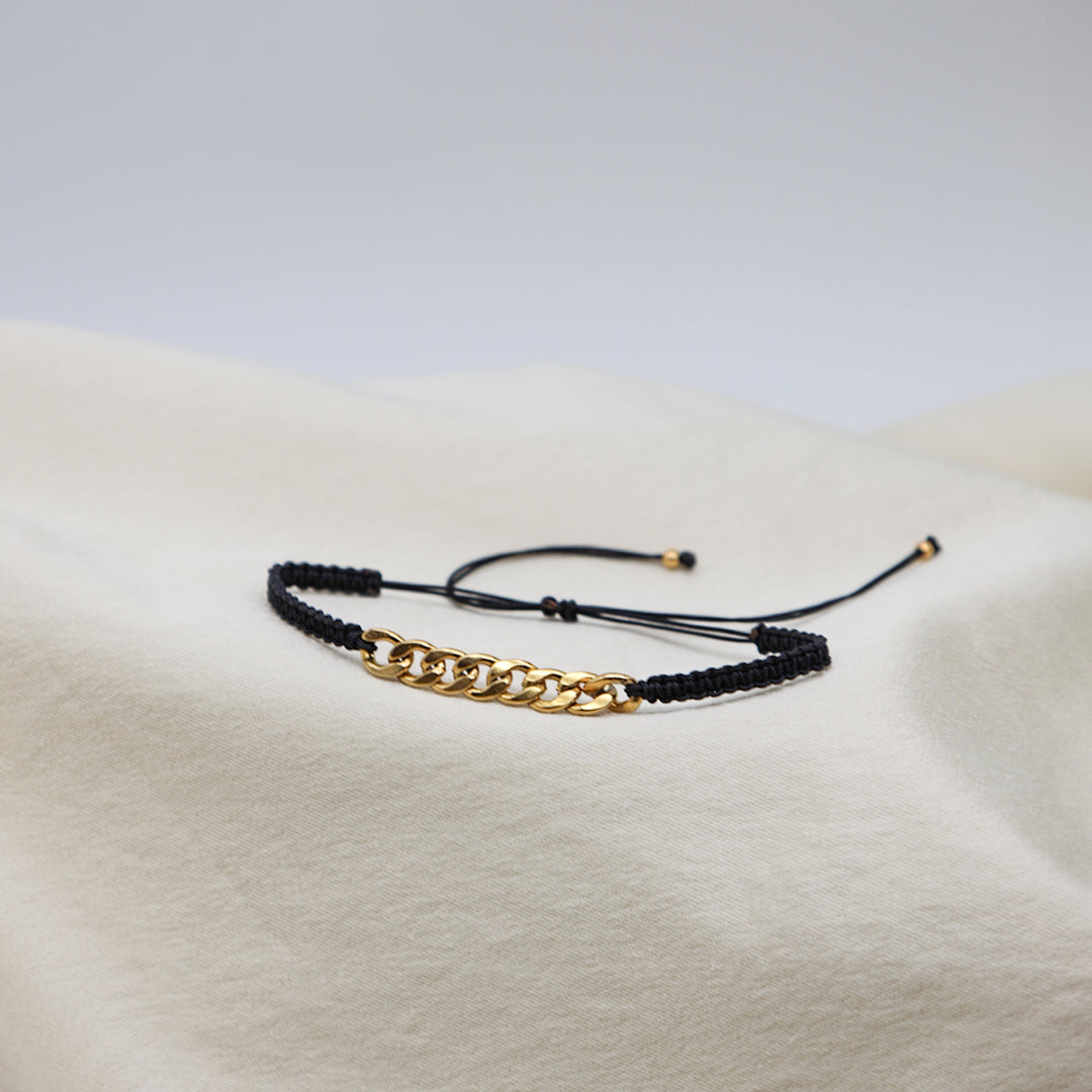 Unisex-Armband „String“ mit Edelstahl-Anhänger